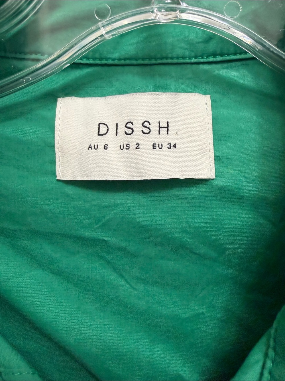 DISSH Maxie 2 pc Set Shirt and Shorts Cotton Poplin Green Size XS - Picture 8 of 14